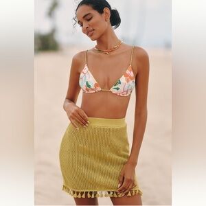 Celandine x Anthropologie Crochet Tassel Mini Skirt - Size S